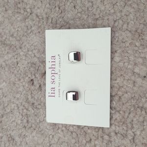 Silver stud earrings